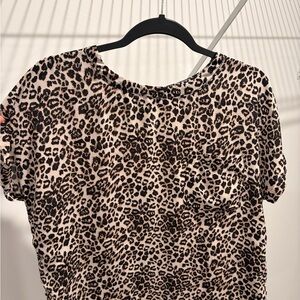 Buffalo David Bitton Animal Print Short Sleeve Top